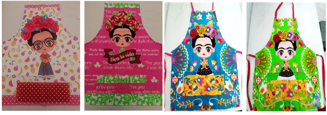 MANDIL PREMIER ADULTO FRIDA KAHLO